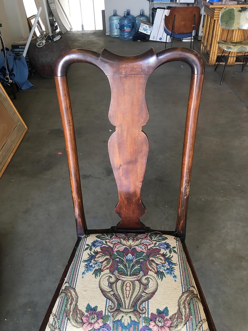 Pre-War Mahogany Art Deco Era Dining Room Chair Set of Four - 11