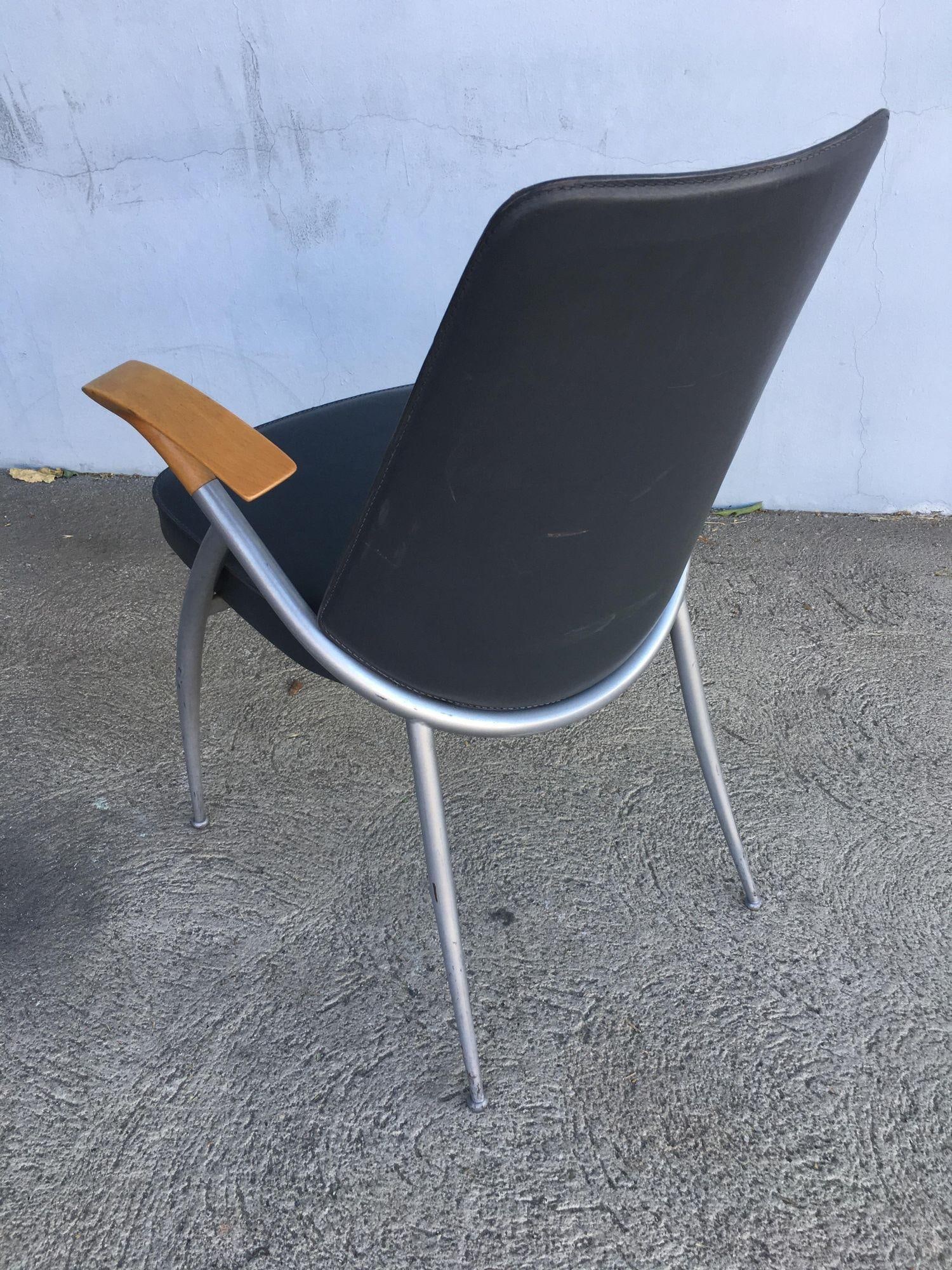 1980's Paul Tuttle Style Post Modernist Dining Chair Set of four - 12