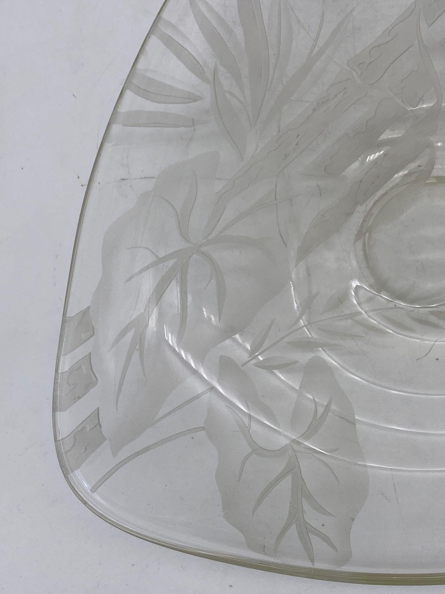 Art Glass Serving Plate by Dorothy C Thorpe - 15