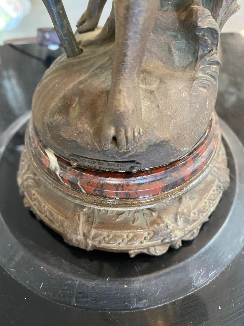 Ernest-Justin Ferrand Female "Coup de Soleil" Zamac Sculpture Table Lamp - 17