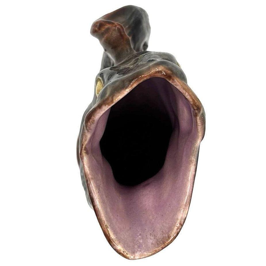 Victorian Hand Painted Majolica Gurgle Fish Ceramic Pitcher - 12