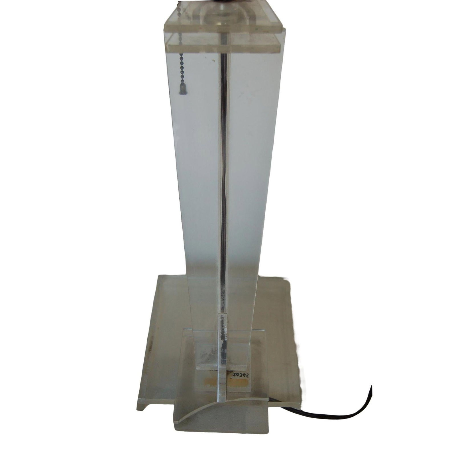 Modernist Clear Lucite Table Lamp by Moss - 14