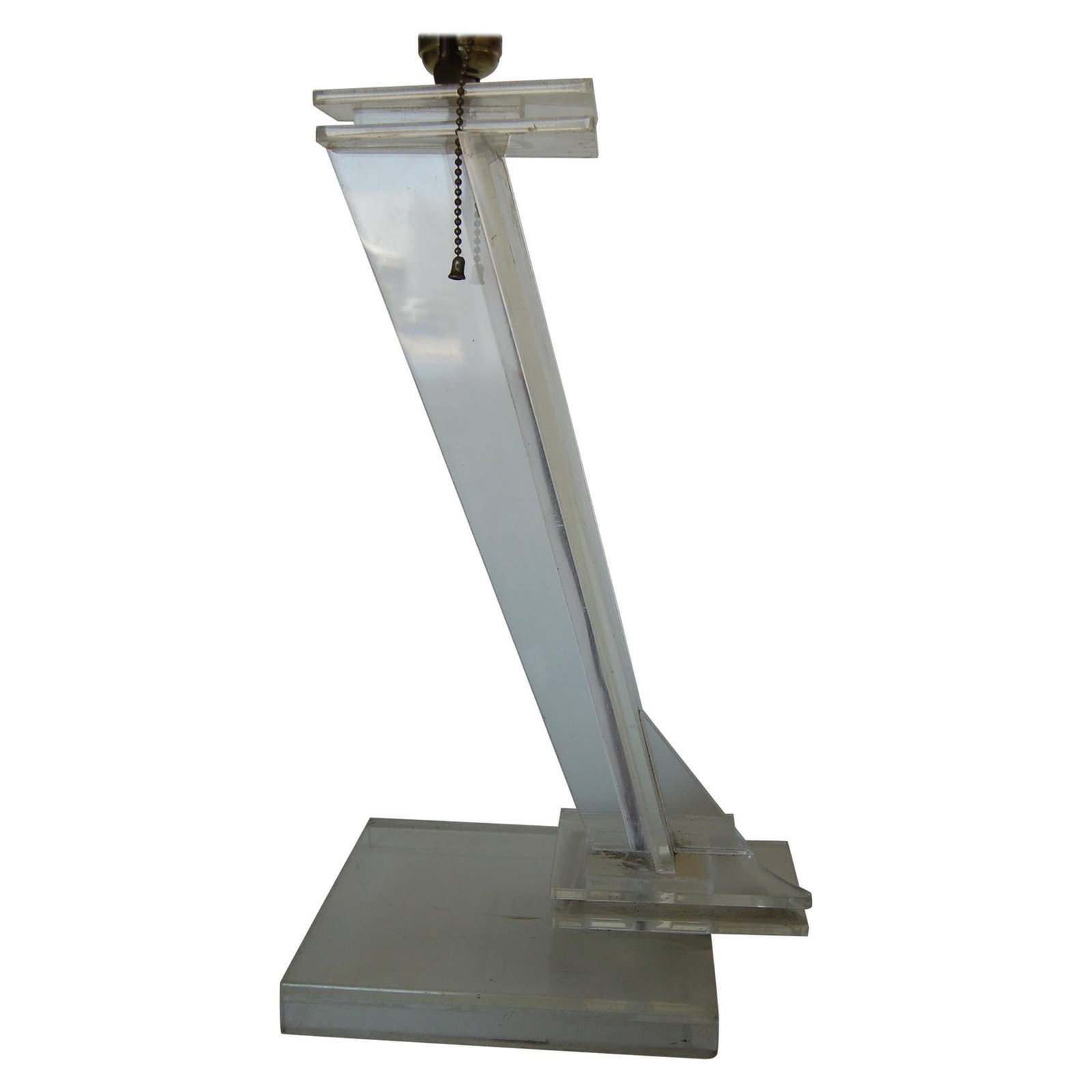 Modernist Clear Lucite Table Lamp by Moss - 7