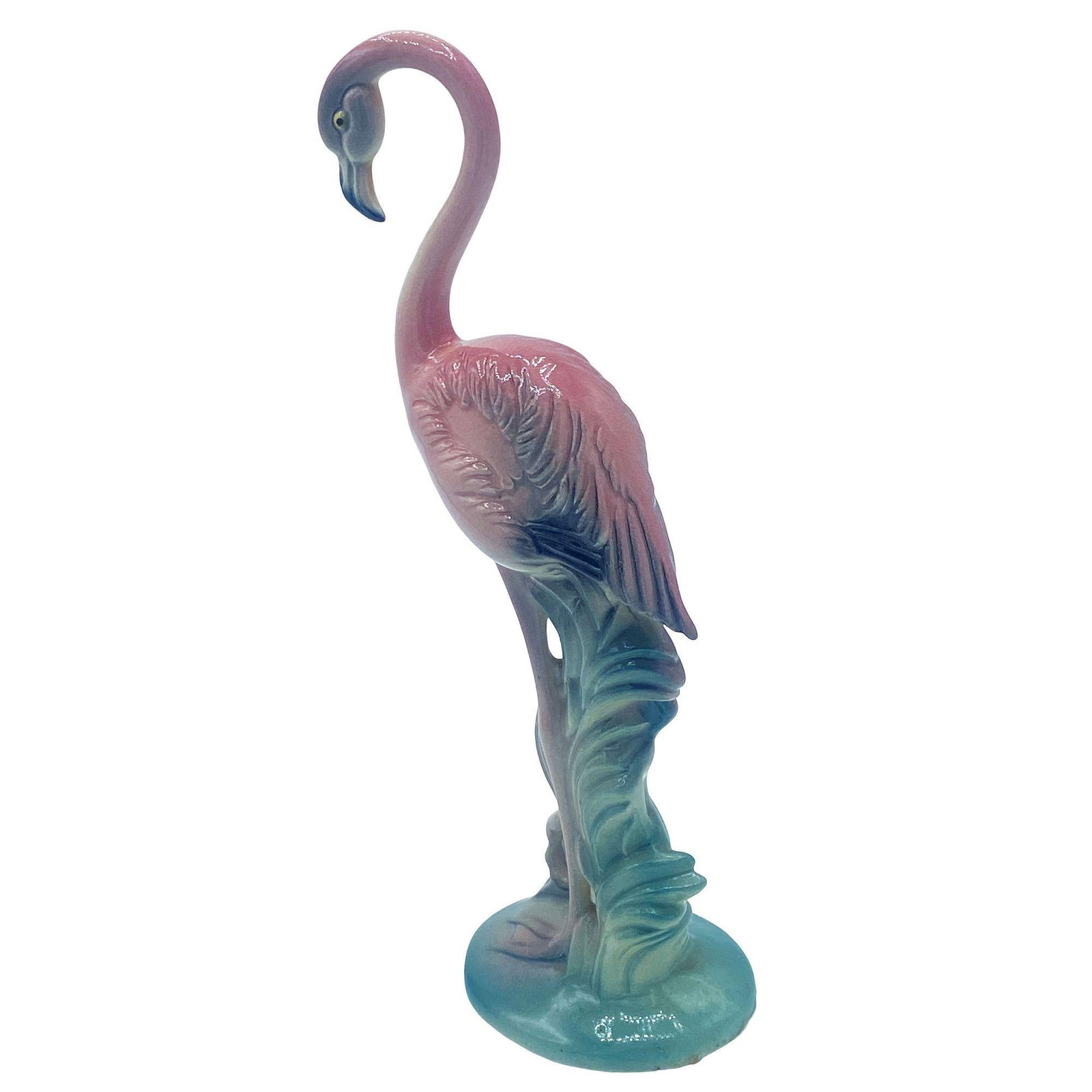 Matching Mid-century Pink Flamingo Ceramic Tabletop Statue Set By Brad Kealer - 11