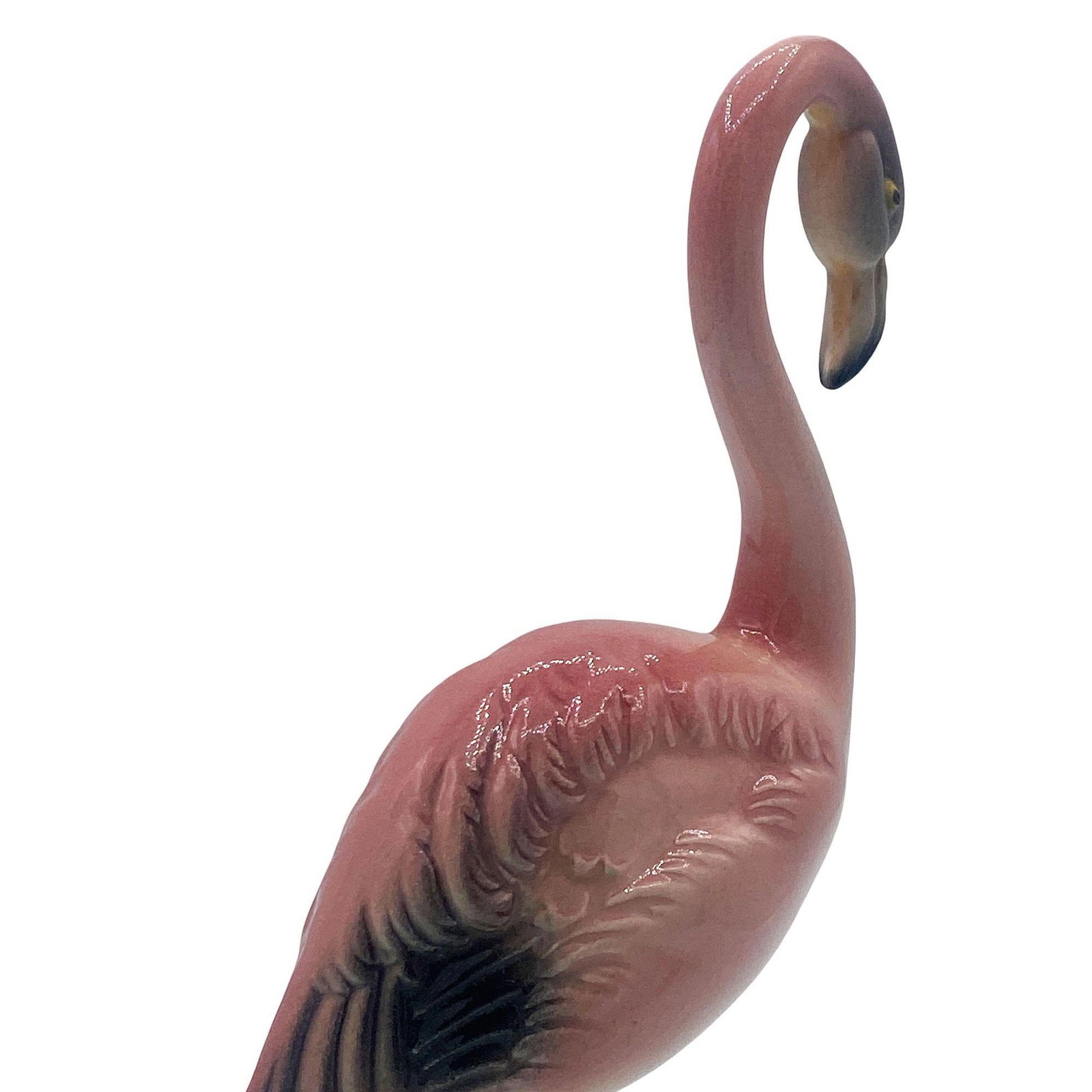 Matching Mid-century Pink Flamingo Ceramic Tabletop Statue Set By Brad Kealer - 13