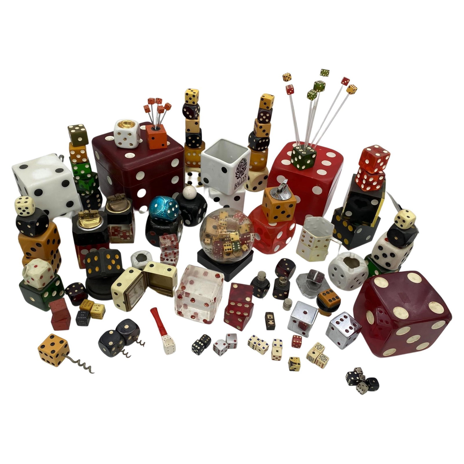 Lifetime Las Vegas Art Deco / Mid-Century Dice Collection: Title: Lifetime Las Vegas Art Deco / Mid-Century Dice Collection Description: From the personal collection of Harvey Schwartz owner of this store Harvey's on Beverly is a large collection of dice