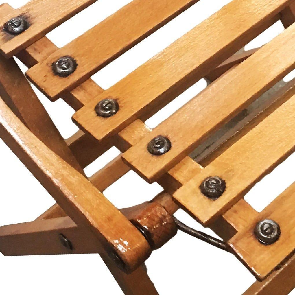 Pair of George Nelson Inspired Child-Size Slat Folding Chair - 11