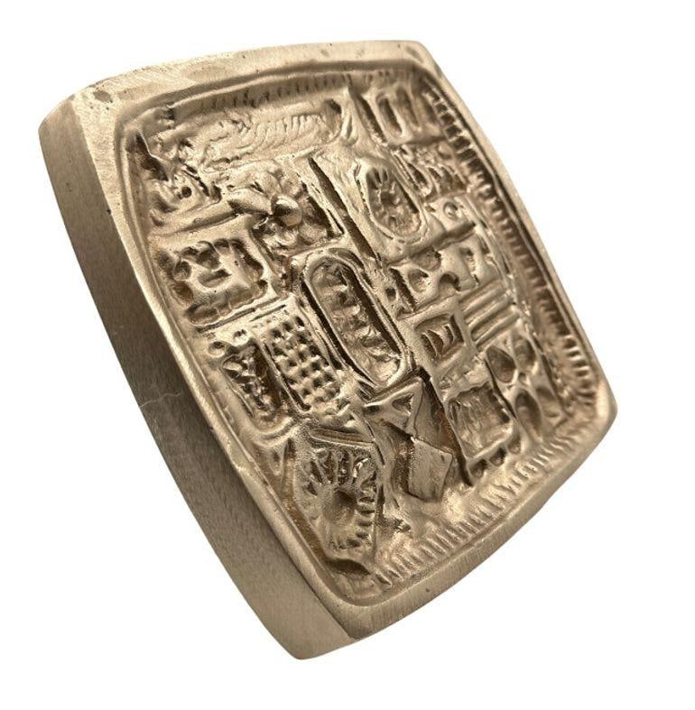 Paul Evans Style Mid Century Brutalist Bronze Cabinet Handle Pull - 16