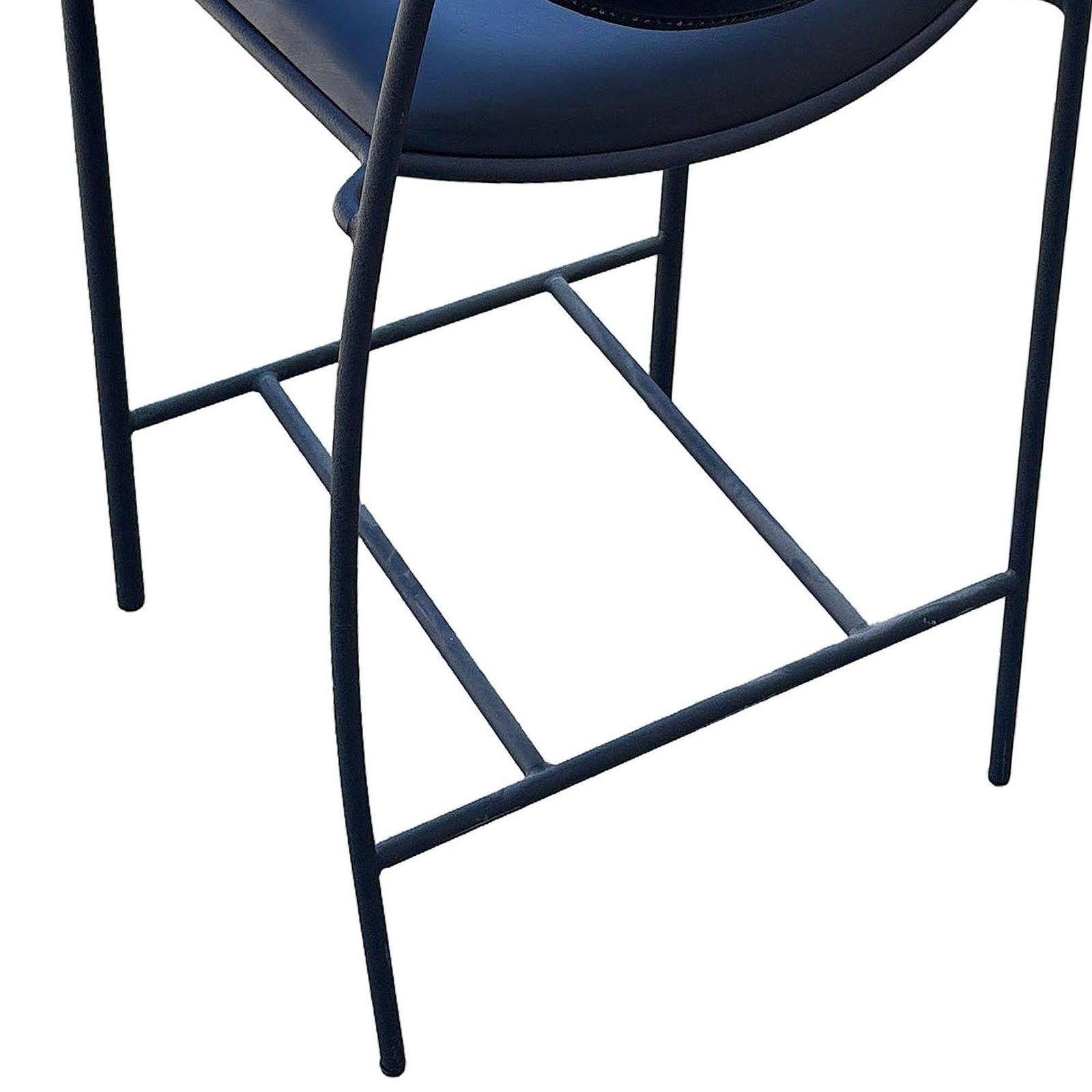 1990s Dakota Jackson Memphis style "Vik-Ter" Black Leather Barstool - 6