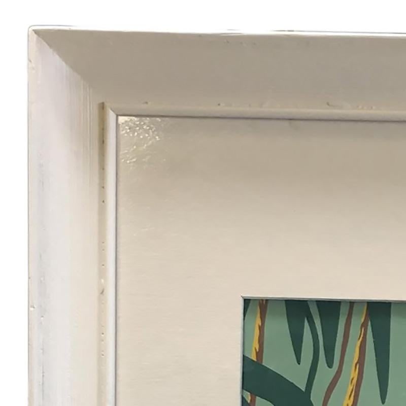 Post War Hawaiian Airbrush Zebra in Original Frame w/ large Mat, Pair - 6