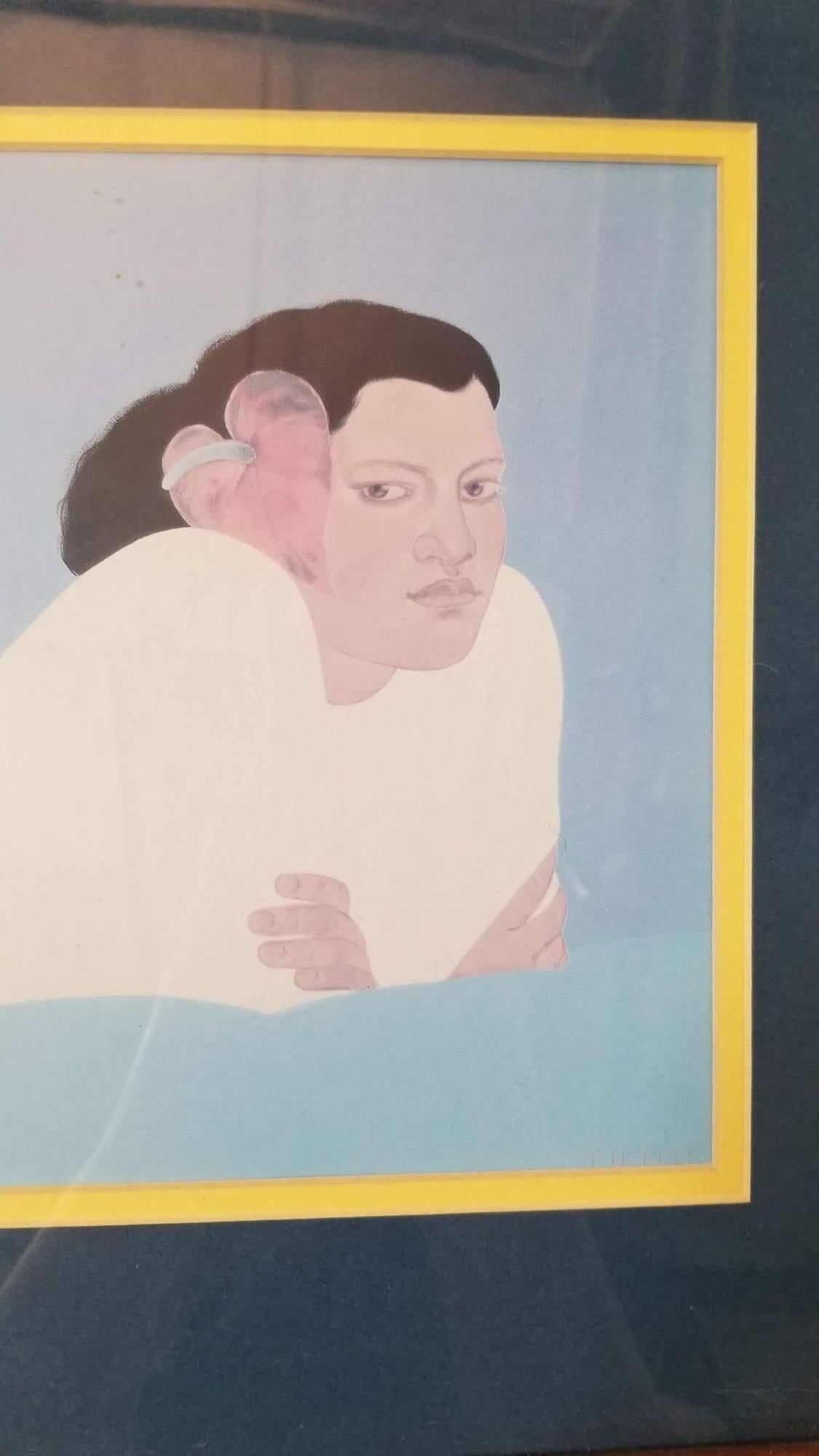 Set of 4 "Women of Hawaii" Serigraph Art Prints by Pegge Hopper - 10