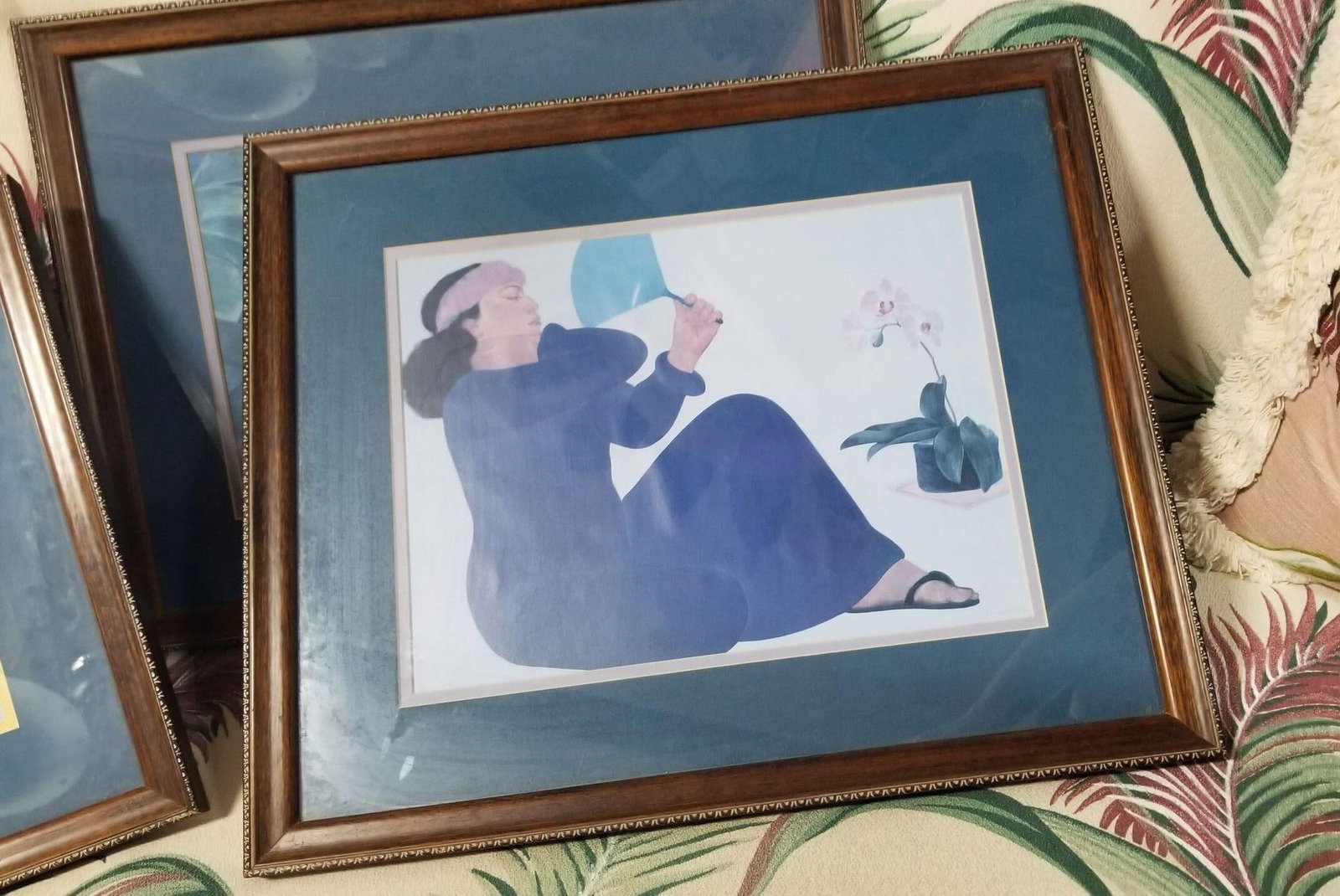 Set of 4 "Women of Hawaii" Serigraph Art Prints by Pegge Hopper - 4