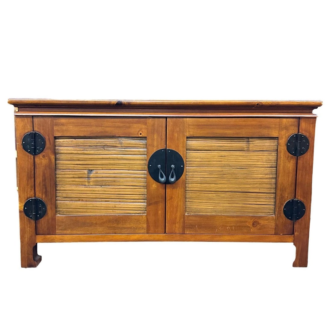 Oriental James Mont Style Koa & Stick Rattan TV Console - 11