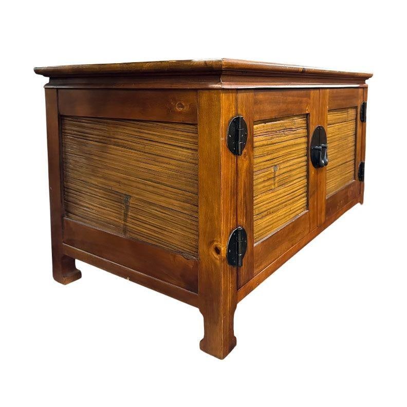 Oriental James Mont Style Koa & Stick Rattan TV Console - 15