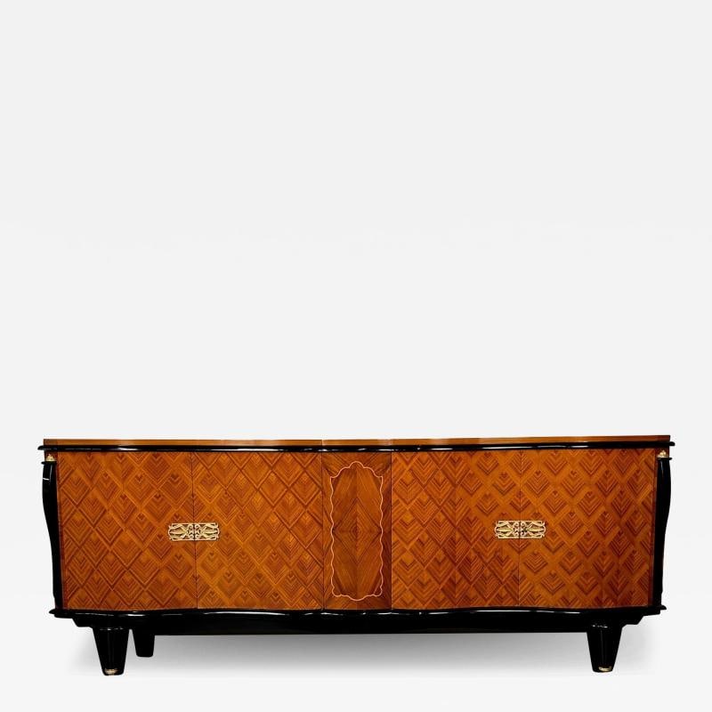 Large French Art Deco Marquetry Sideboard, Buffet, Rosewood, Walnut, Marquetry (1 of 12)