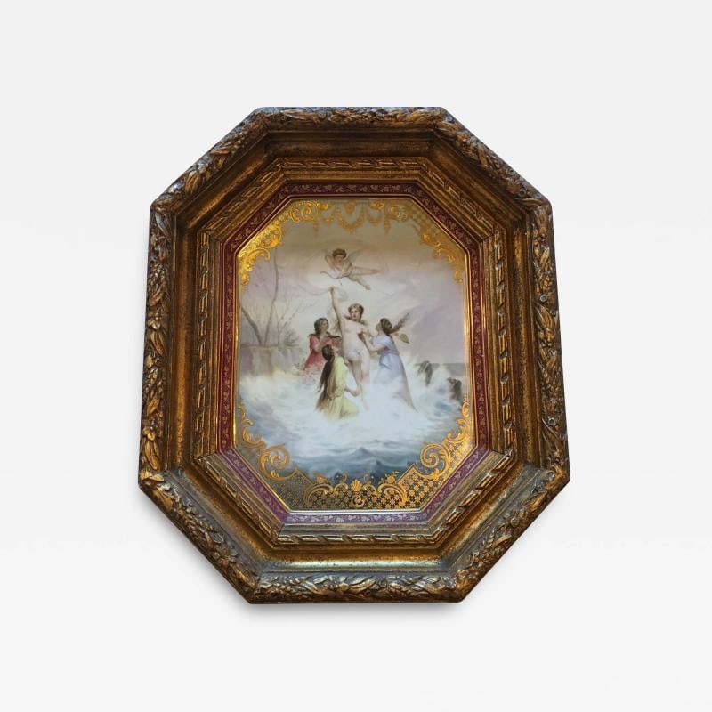 Trimph Der Venus Royal Vienna Platter Framed Signed and W Bee Hive Marking (1 of 7)