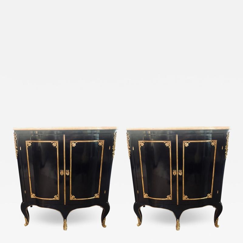 Two-Door Ebony Cabinets in the Manner of Maison Jansen, a Pair (1 of 12)