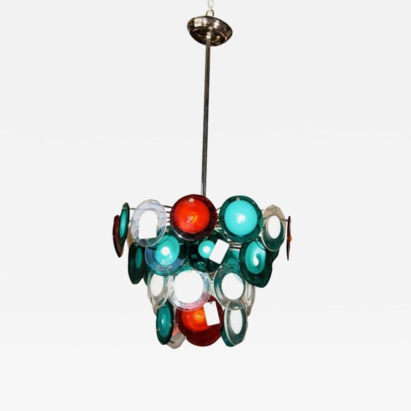Murano Glass Art Deco Style Glass Disc Fixture (1 of 6)