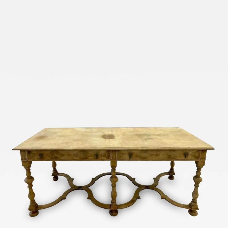 18/19 Century Gustavian Writing Table, Desk or Center Table, Bleached, Inlaid (1 of 10)