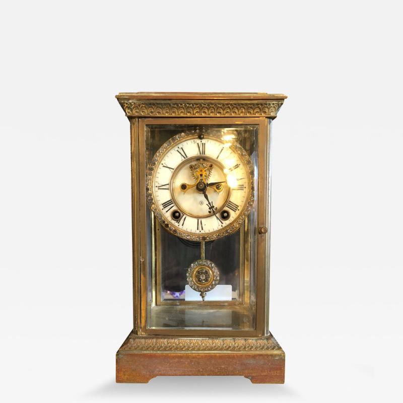 Crystal Face and Pendulum Clock Made by Ansonia Clock of New York (1 of 12)