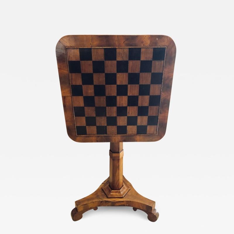 19th Century English Tilt-Top Game Checkerboard or Card Table (1 of 10)