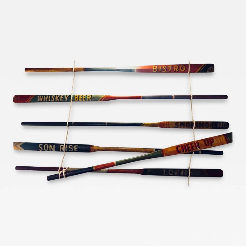 2 Hand Painted Inspirational Rowing Oars or Paddles Priced Individually (1 of 12)