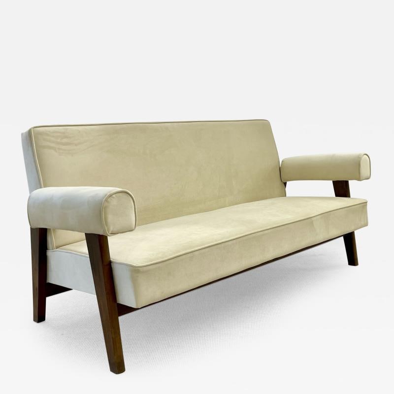 Authentic Pierre Jeanneret Upholstered Bridge Sofa, Mid-Century Modern, Markings (1 of 12)