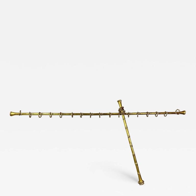 Set Two Custom Hollywood Regency Curtain Rods by Joseph Biuno, Handmade, 23Kt (1 of 12)