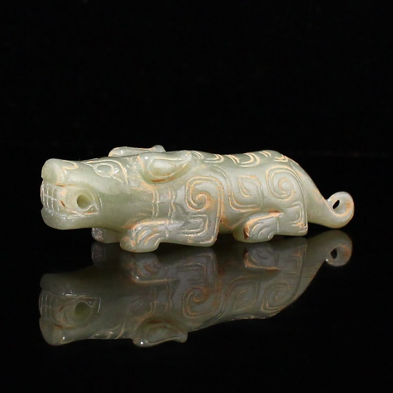 Hetian Jade Pendant - Tiger - 2