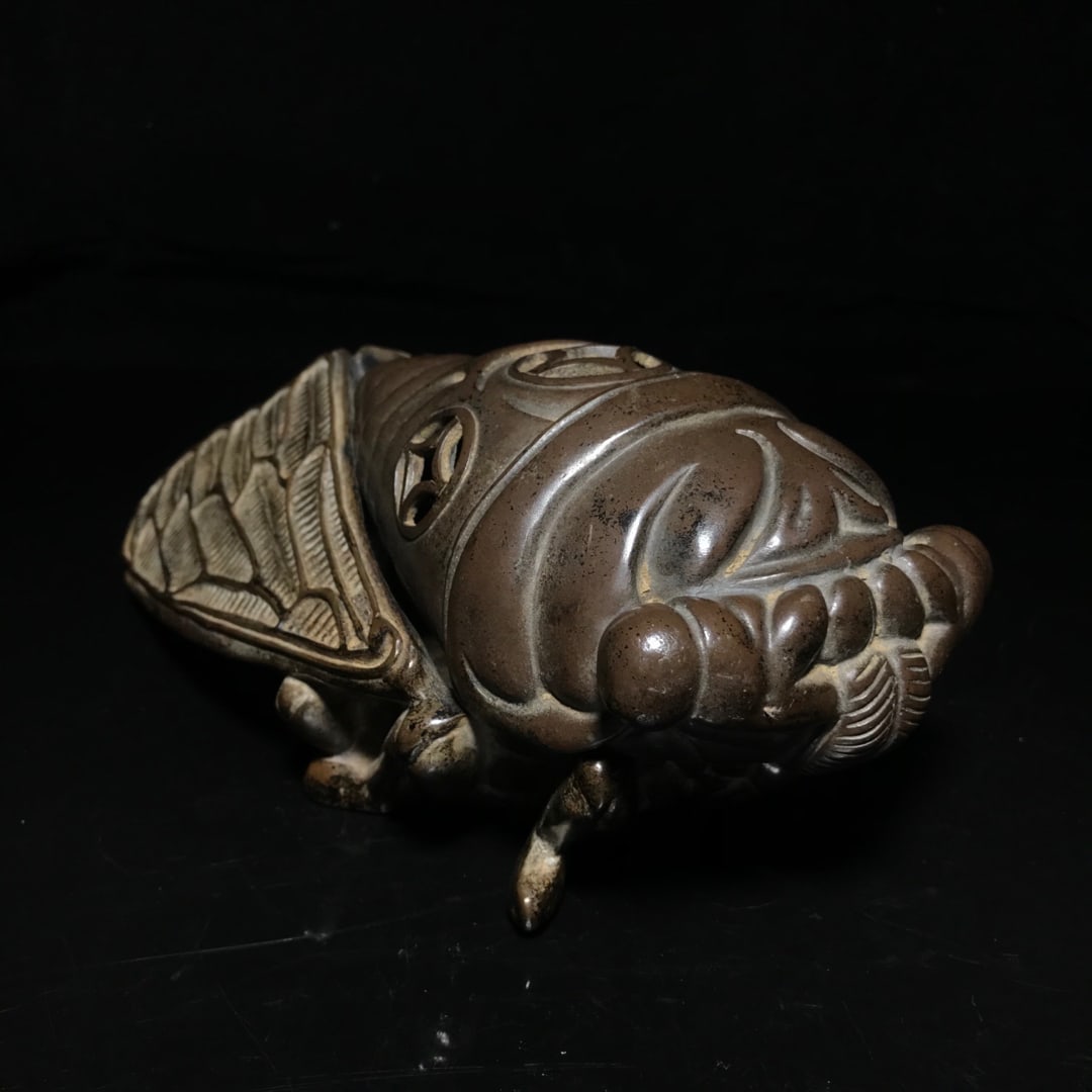 Bronze Incense Burner - Cicada - 4