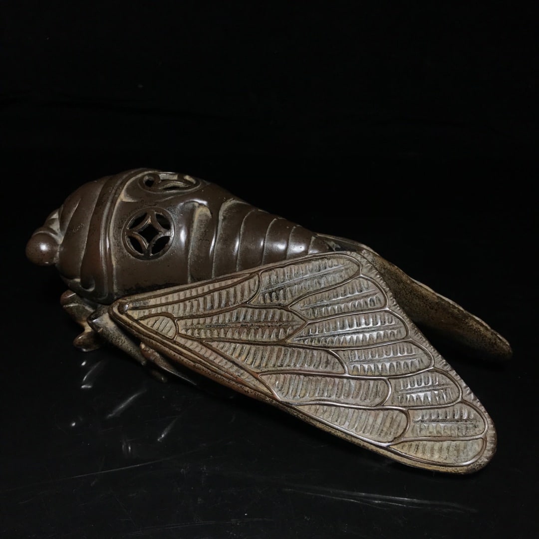 Bronze Incense Burner - Cicada - 5