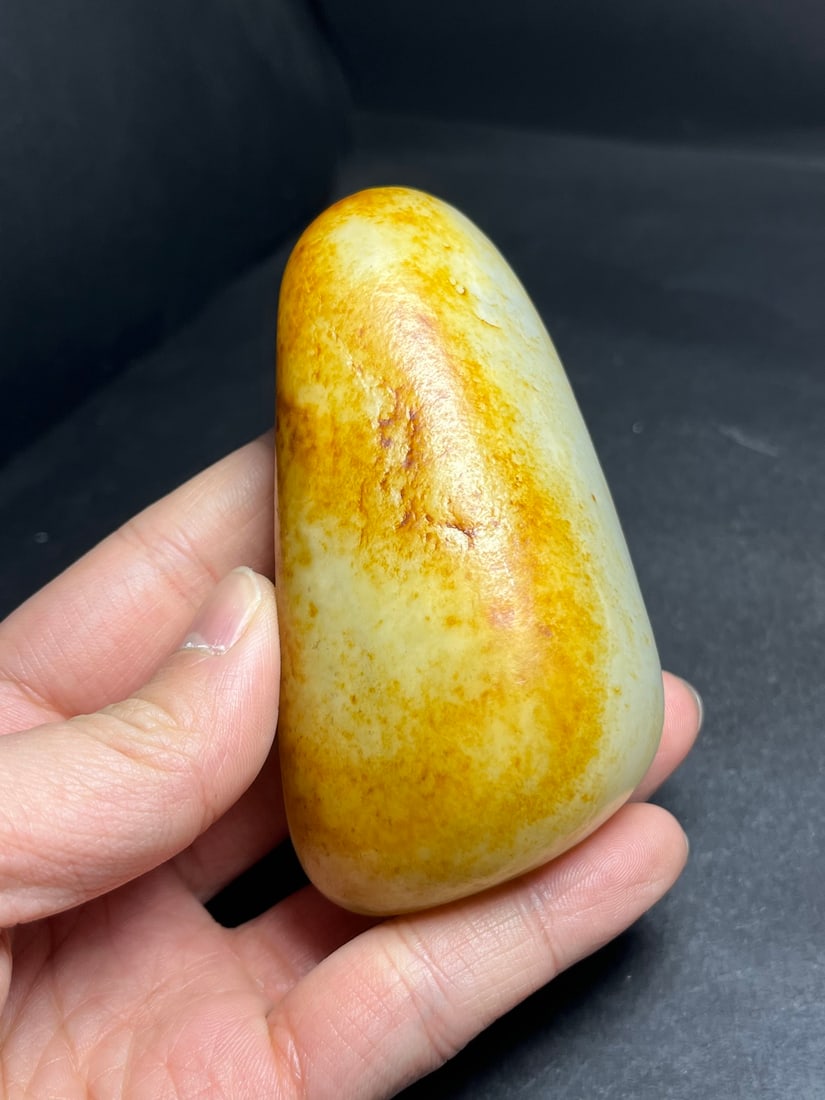 Natural Hetian Jade Original Stone Statue - 9