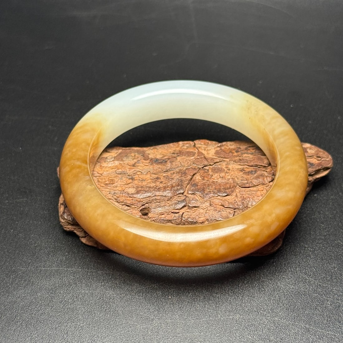 Inside Diameter 58.5mm Hetian Jade Bracelet - 3