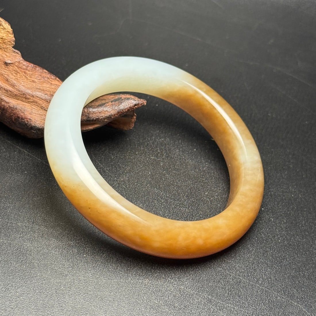 Inside Diameter 58.5mm Hetian Jade Bracelet - 6