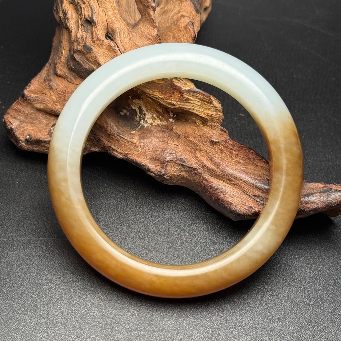 Inside Diameter 58.5mm Hetian Jade Bracelet - 7