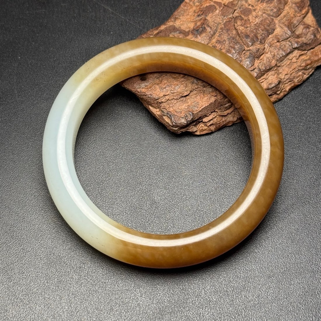 Inside Diameter 58.5mm Hetian Jade Bracelet - 8