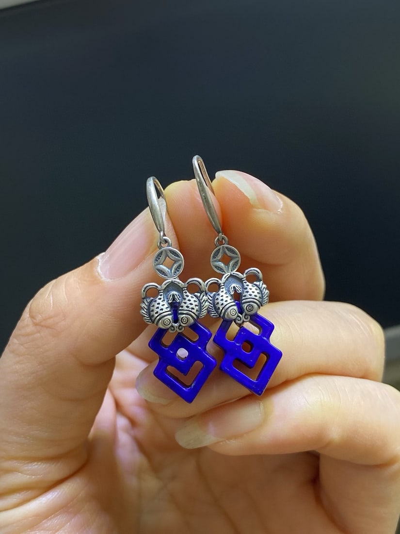 Silver & Lapis lazuli Earrings - 2