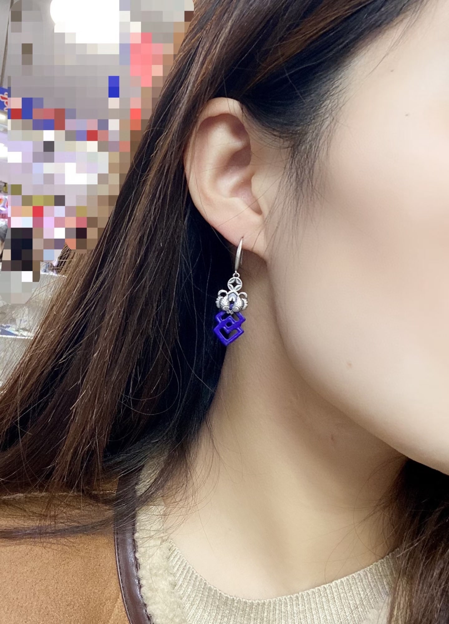 Silver & Lapis lazuli Earrings - 3