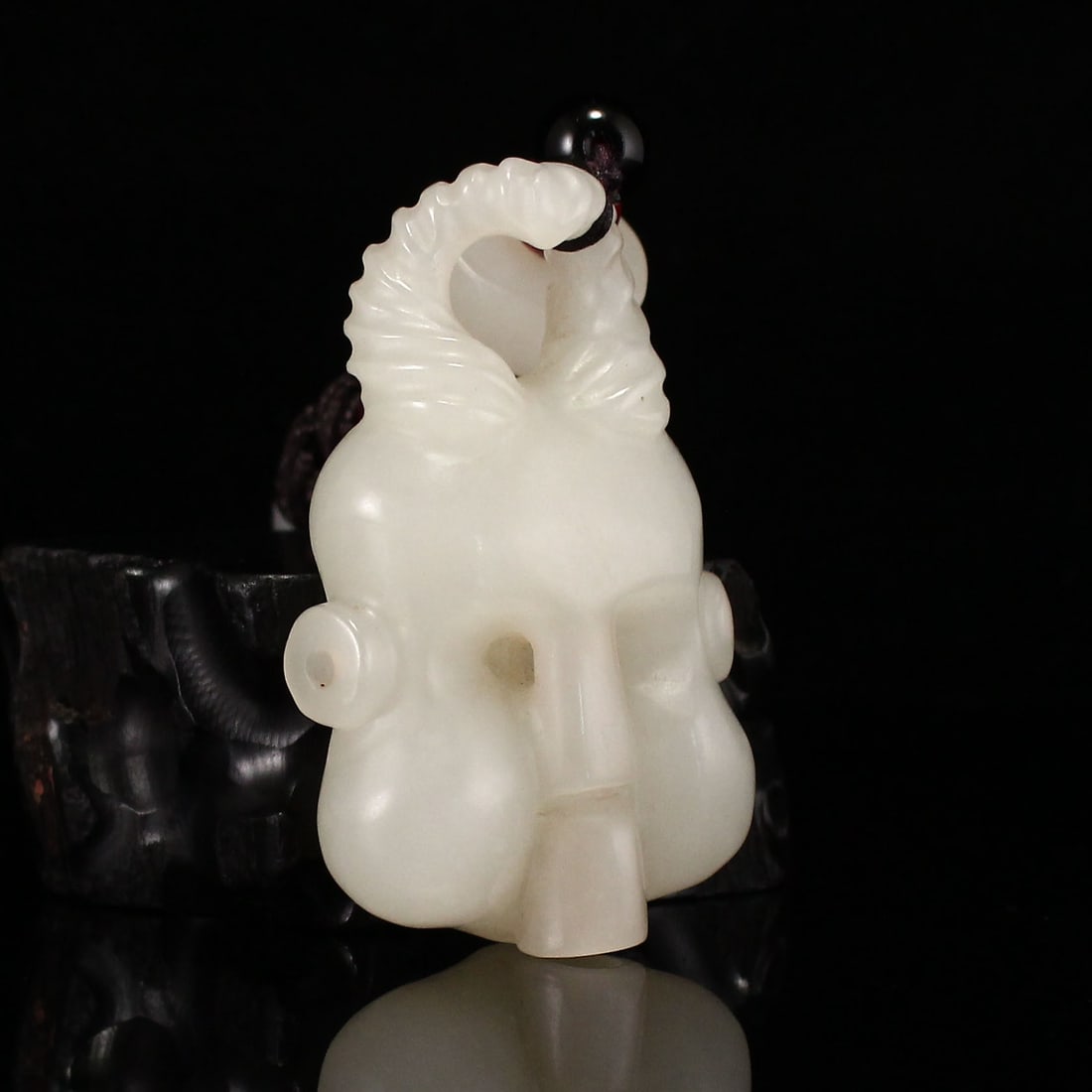 Hetian Jade Pendant - Face Mask - 2