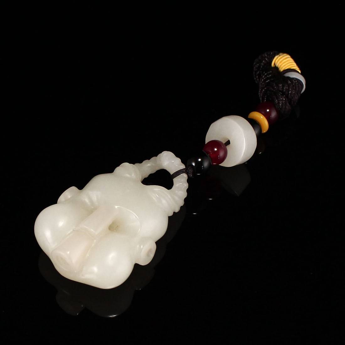 Hetian Jade Pendant - Face Mask - 7