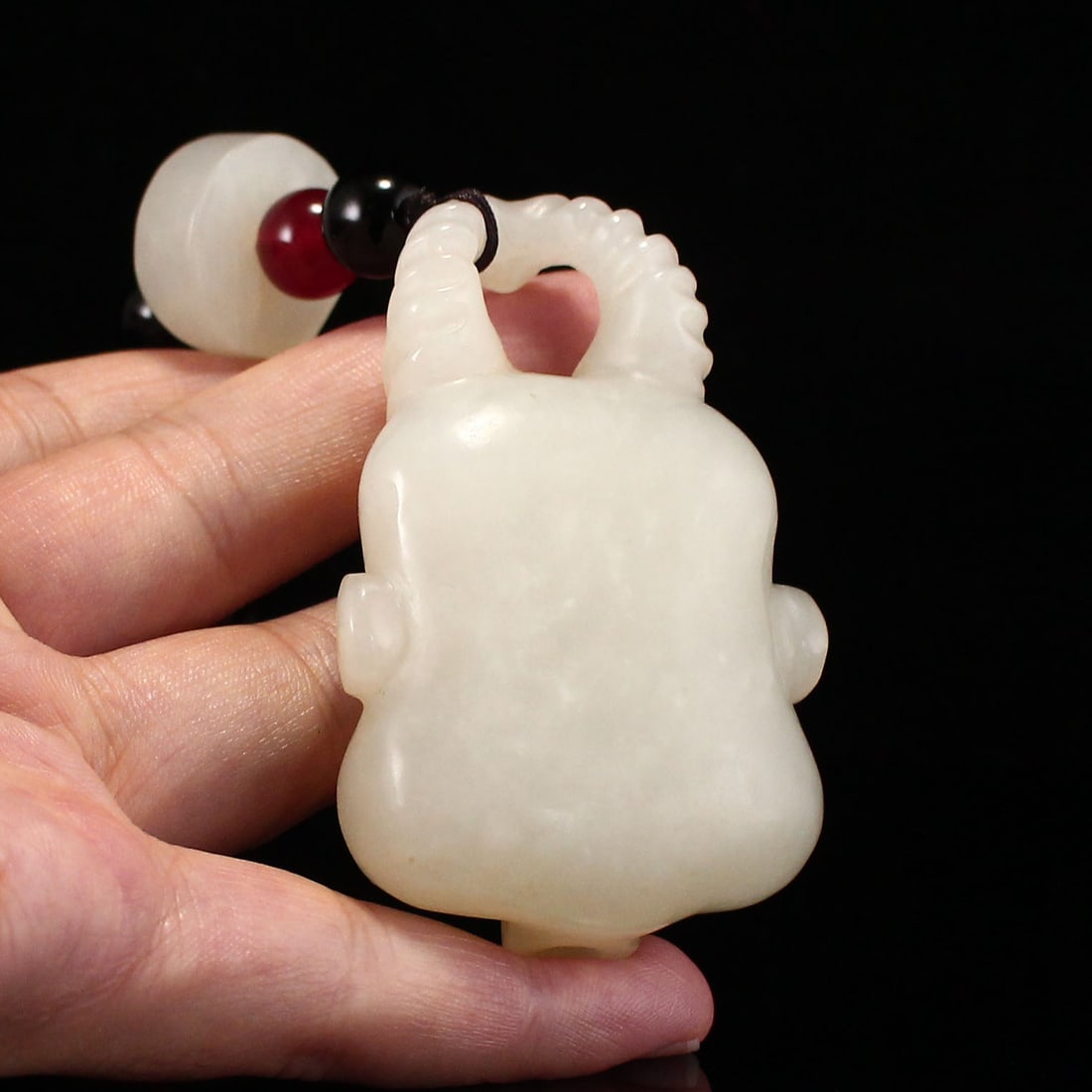 Hetian Jade Pendant - Face Mask - 8