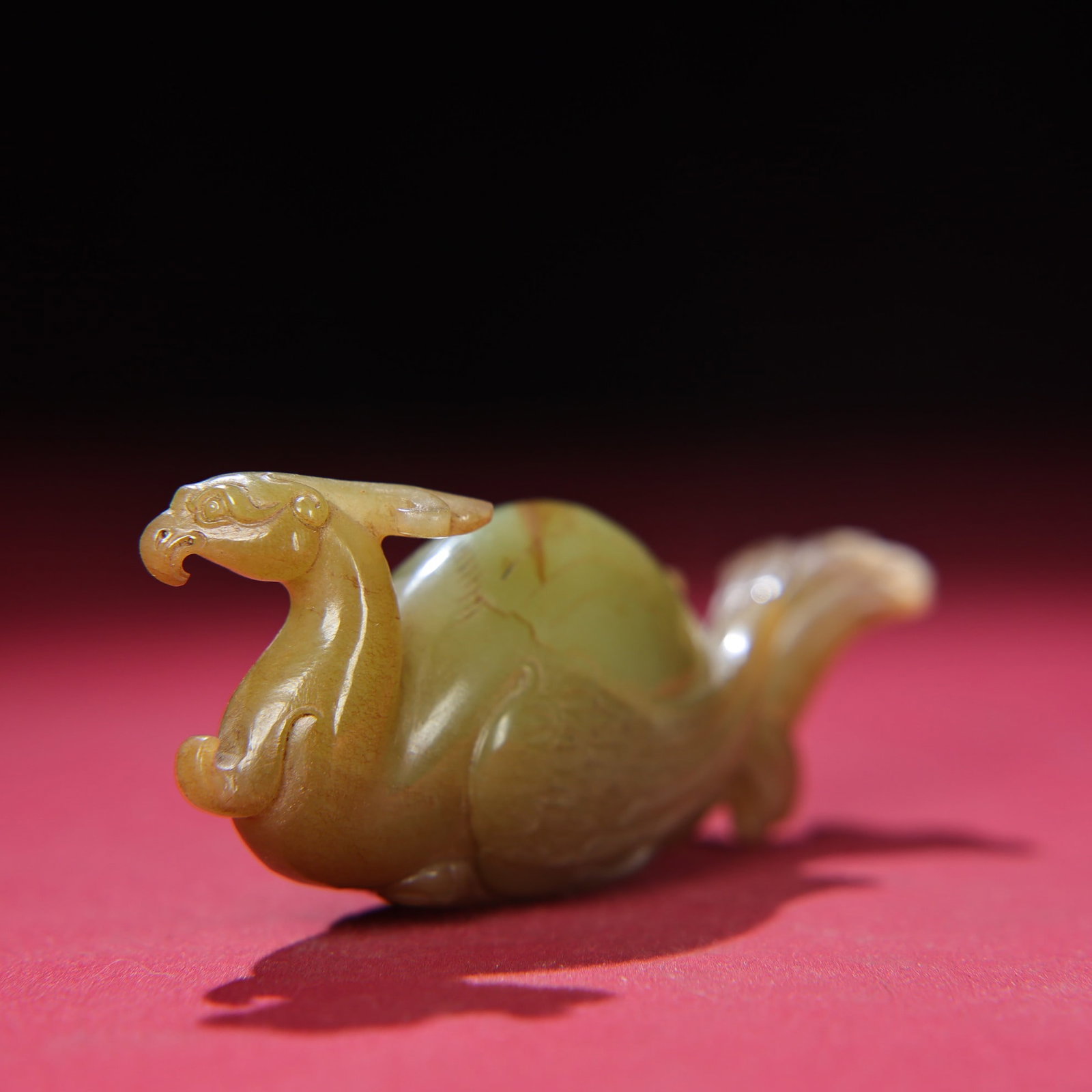 Hetian Jade Hand-Carved Statue - Phoenix Bird - 4