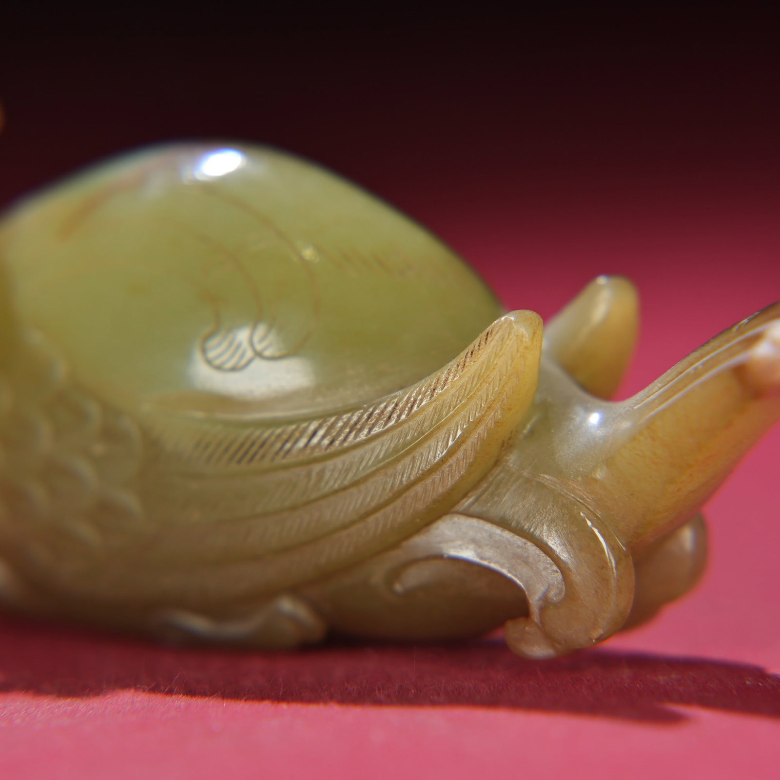 Hetian Jade Hand-Carved Statue - Phoenix Bird - 6