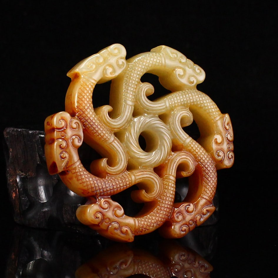 Hetian Jade Pendant - Snake - 2