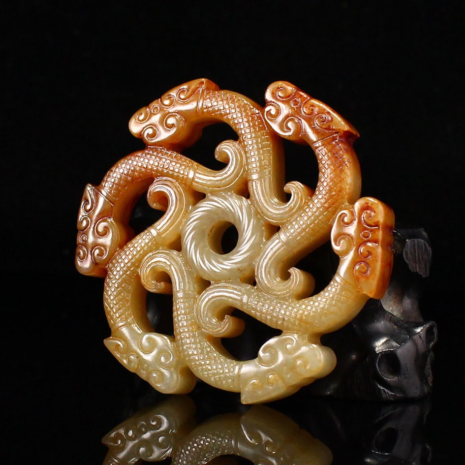 Hetian Jade Pendant - Snake - 4