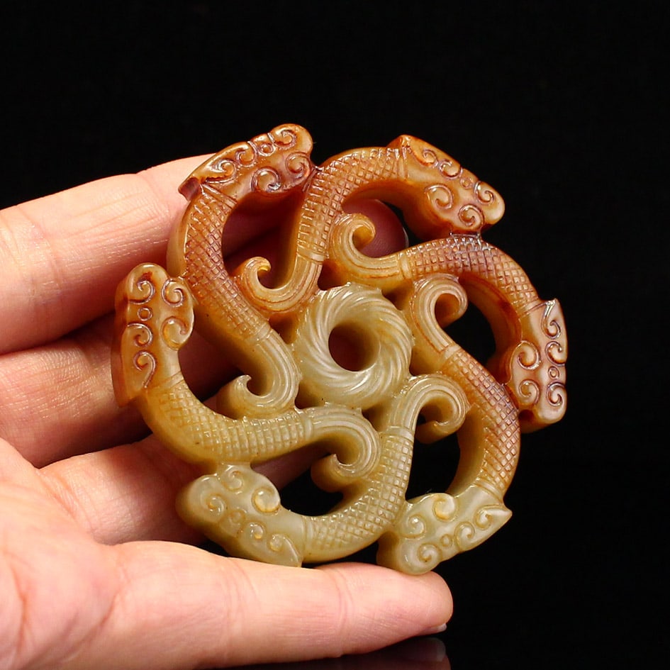 Hetian Jade Pendant - Snake - 5