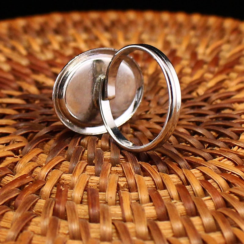 Pure Silver Inlay Shell Ring (Adjustable size) - 5