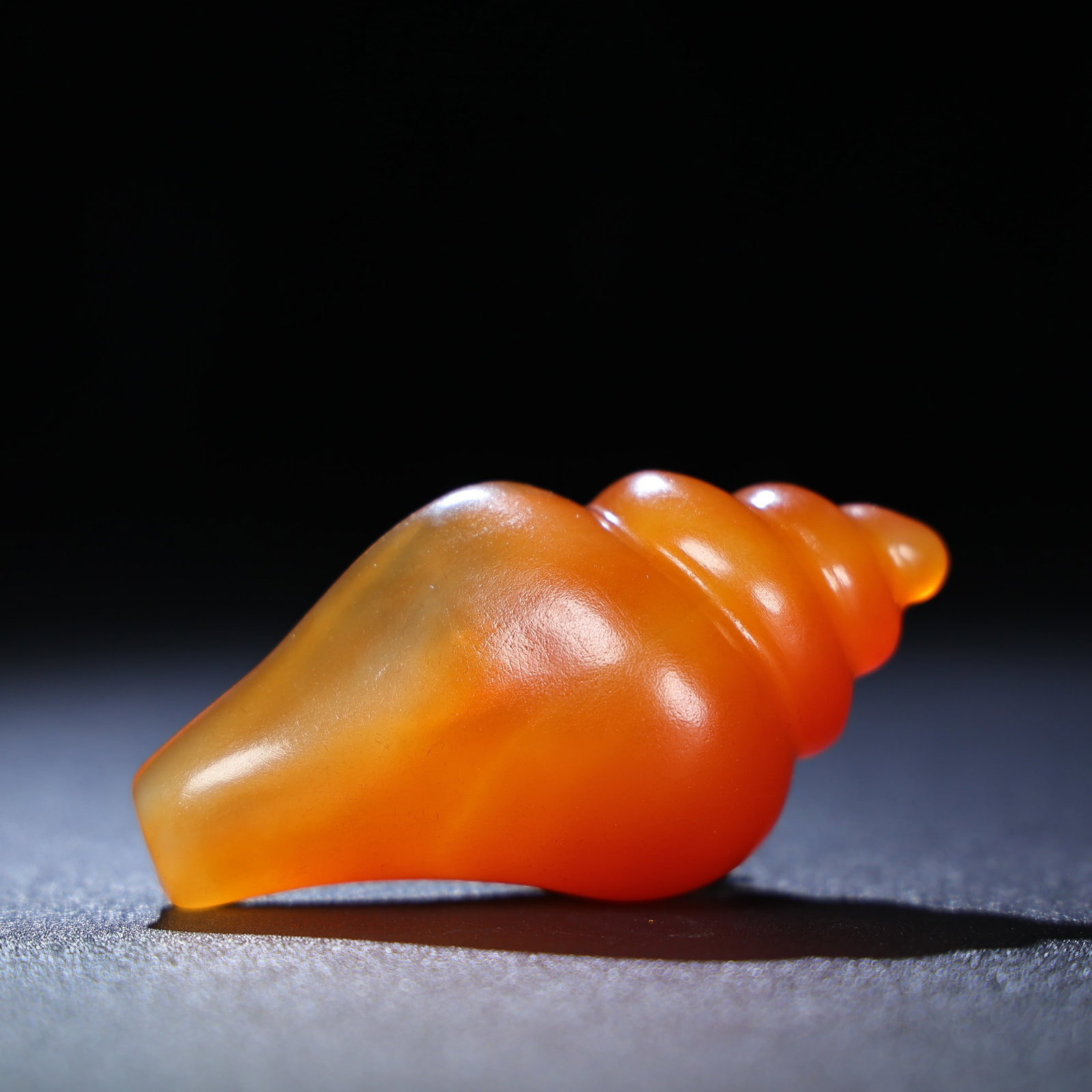 Orange Agate Statue - Conch - 6