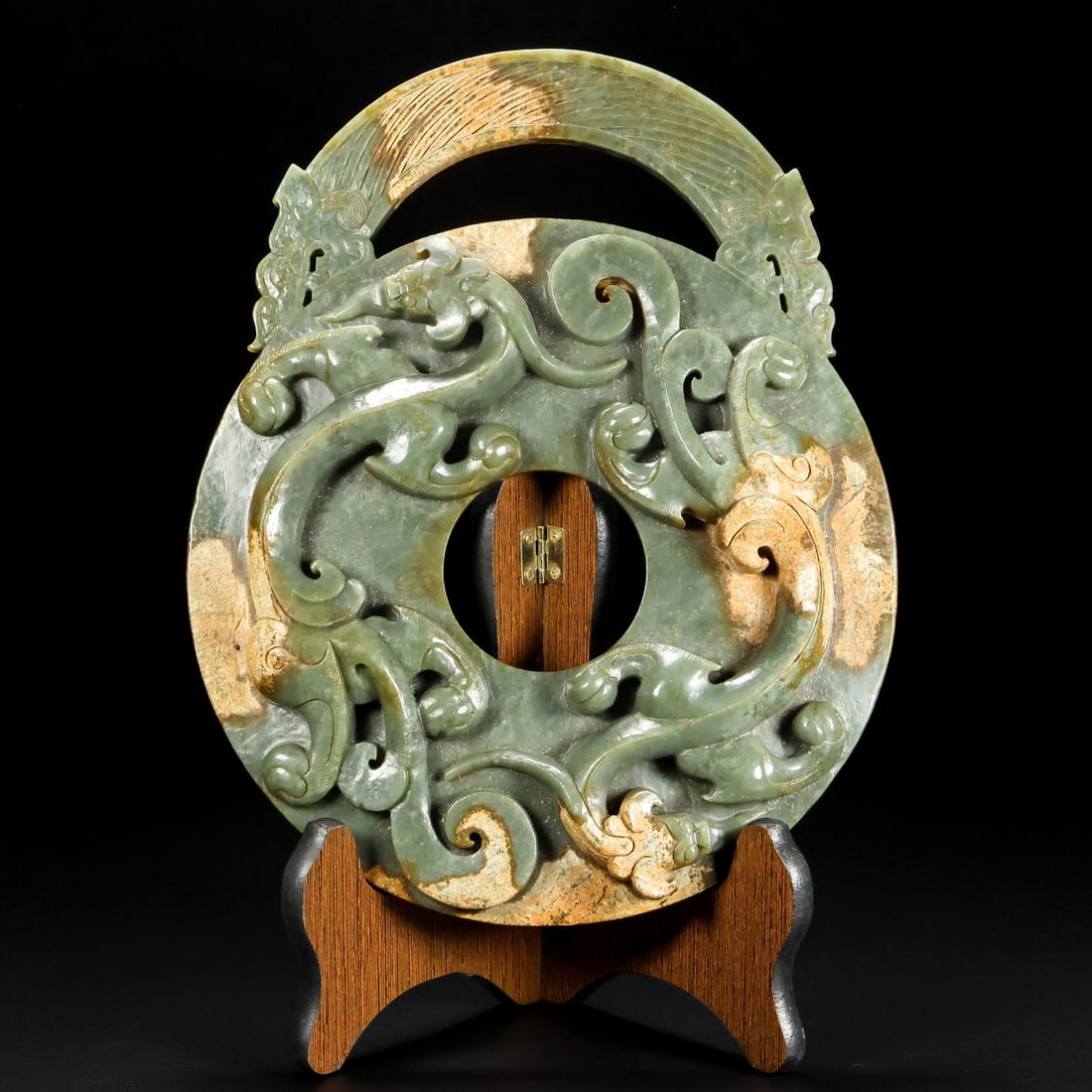 Vintage Hetian Jade Statue - Jade Bi (1 of 9)