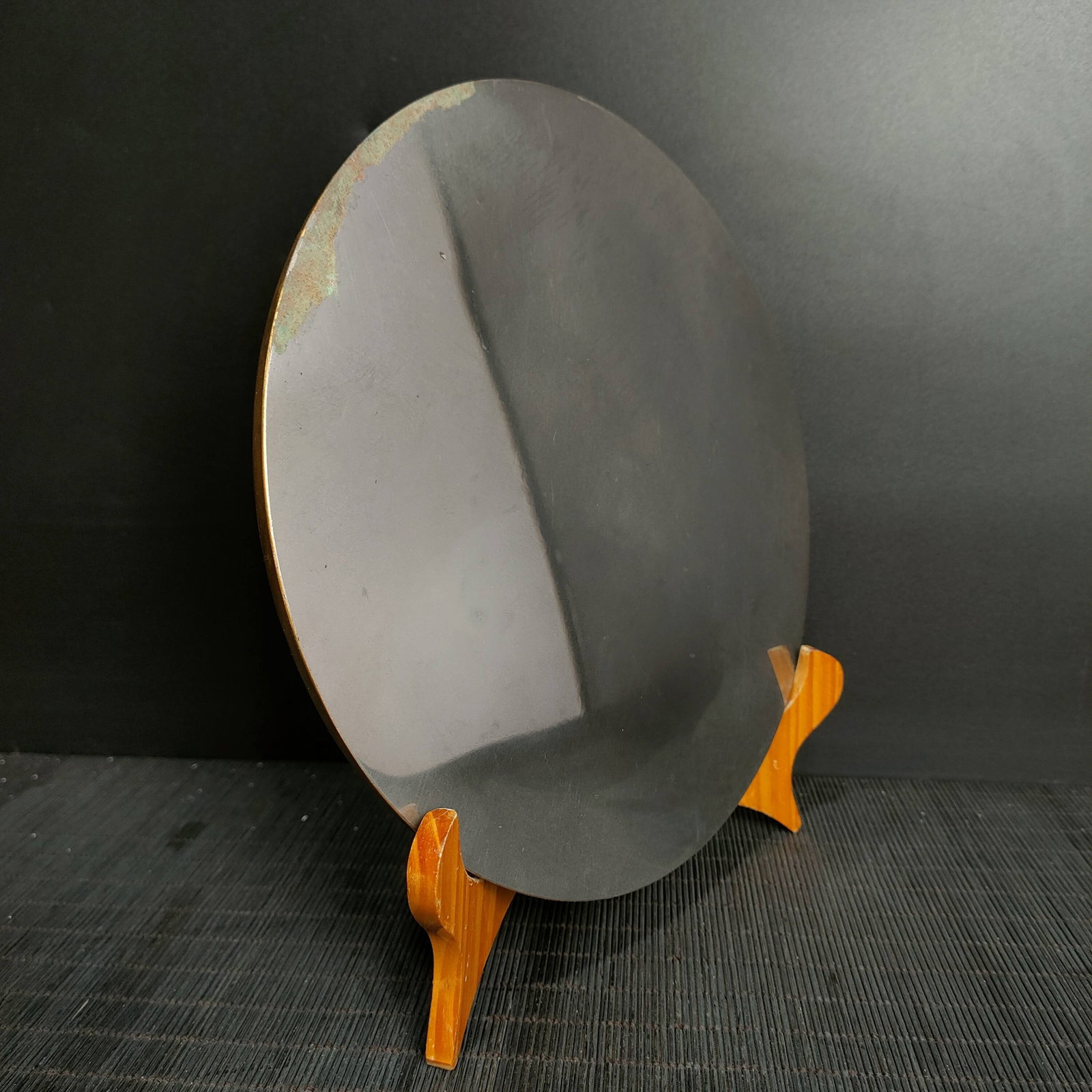 Gilt Gold Bronze Mirror - Deer - 9